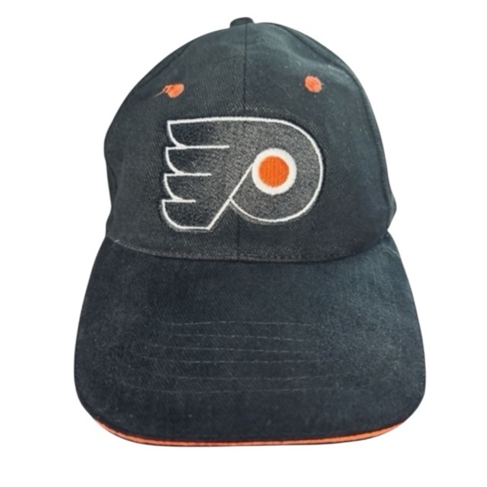 NHL FLYERS Black and Orange Logo Baseball Cap, Adult OS